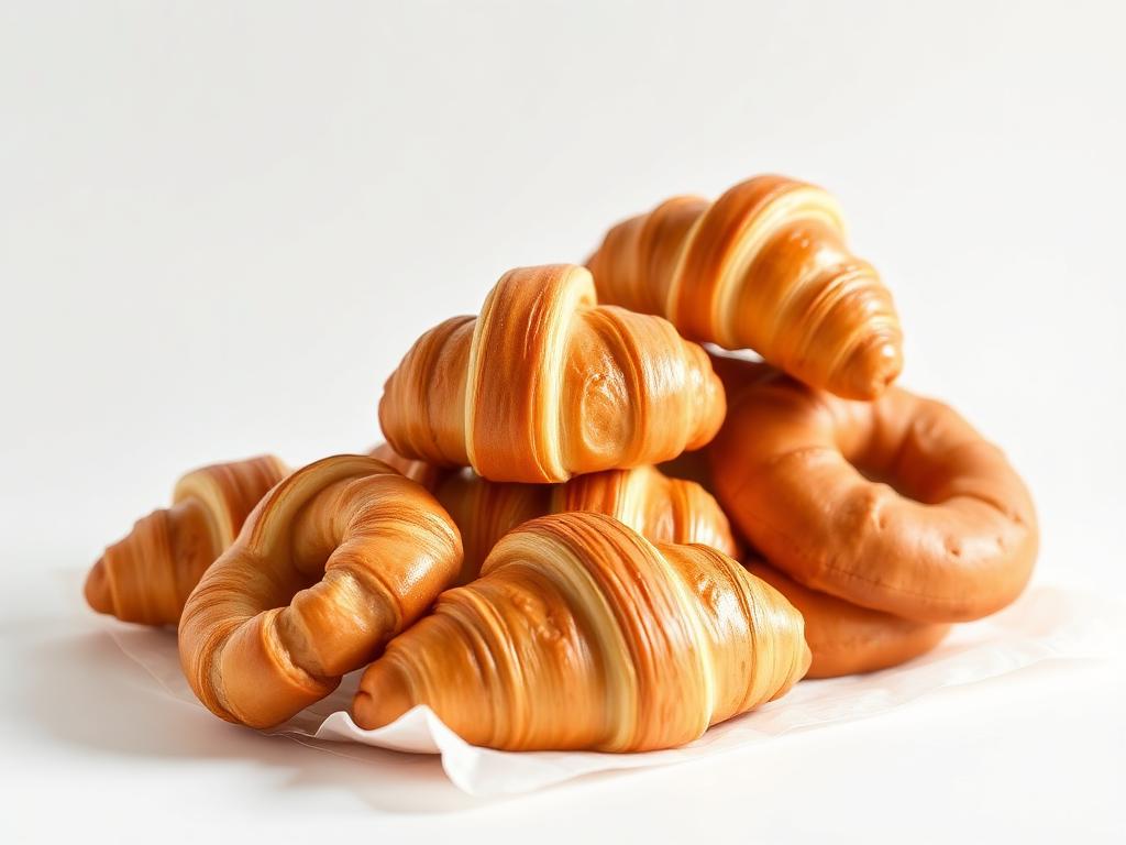 Hot breakfast croissants