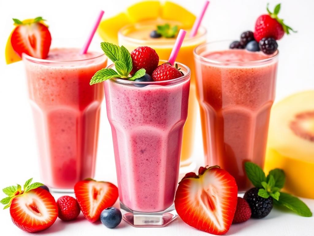 Fresh fruit smoothies
